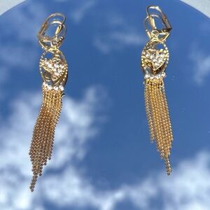 Vintage Elegant Gold Dangle Earrings